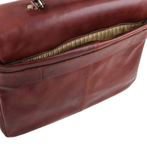 Alessandria - Leather multi compartment TL SMART laptop briefcase